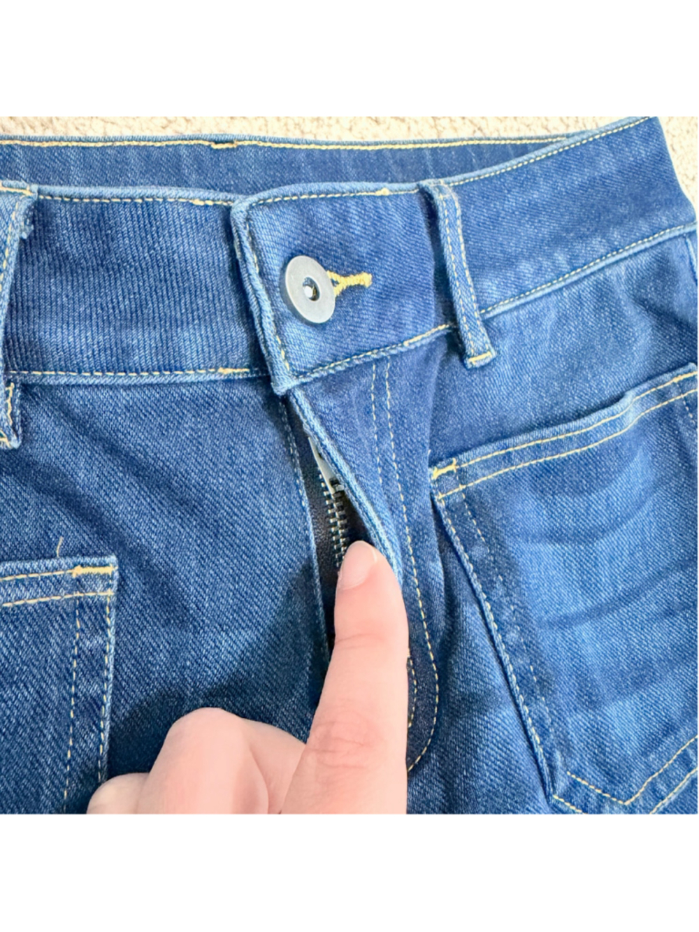 Halara New Flex Low Rise Zipper Pockets Straight Leg Casual Jeans Women's XS - Picture 4 of 10